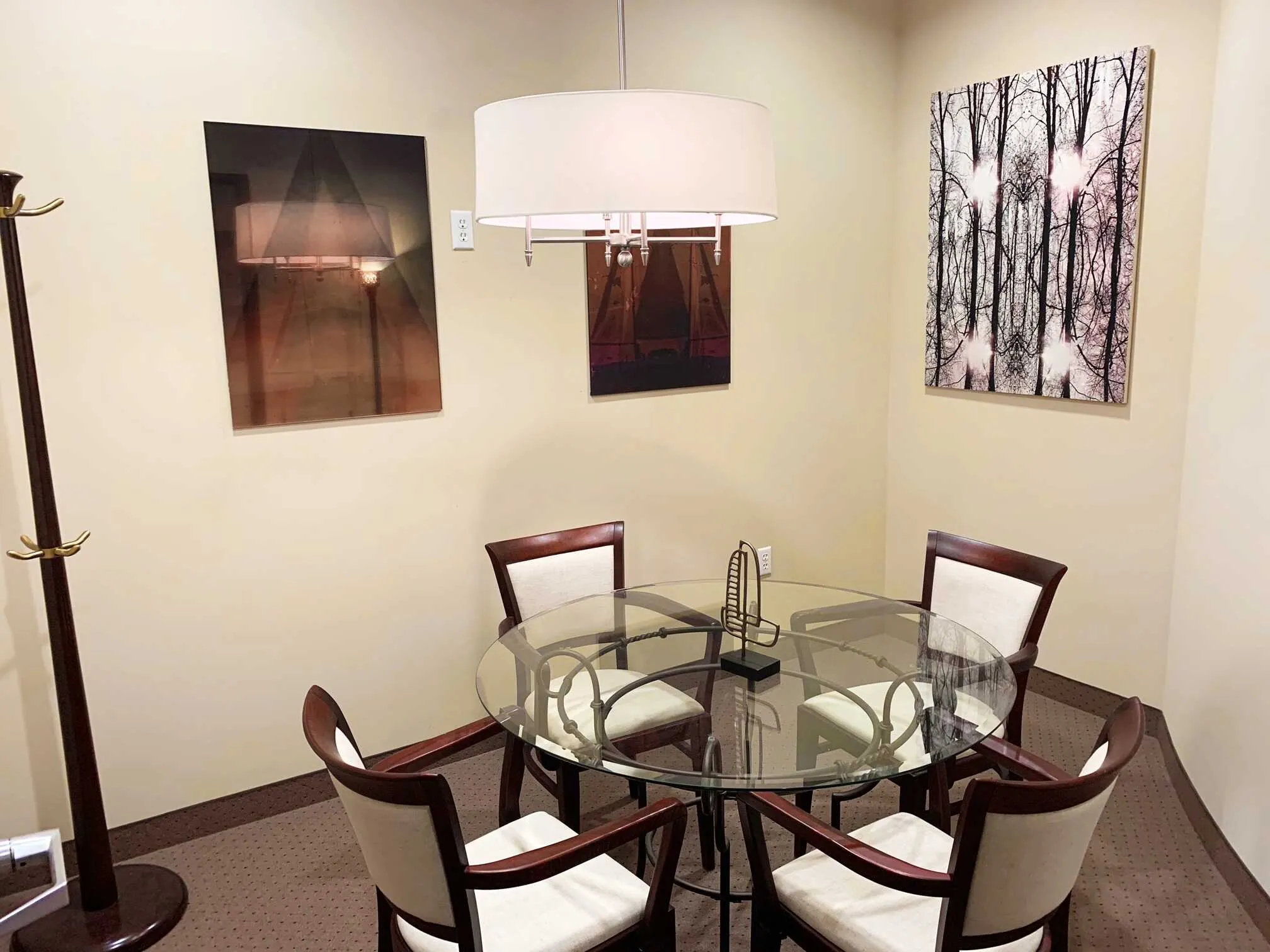 Comfortable consultation room with seating for patient discussions